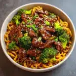 Sticky Beef Noodles Recipe