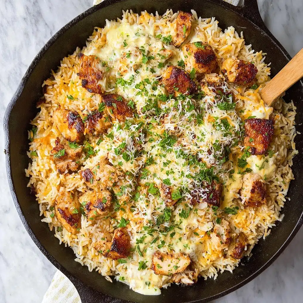 One-Pan Garlic Parmesan Chicken and Rice Recipe