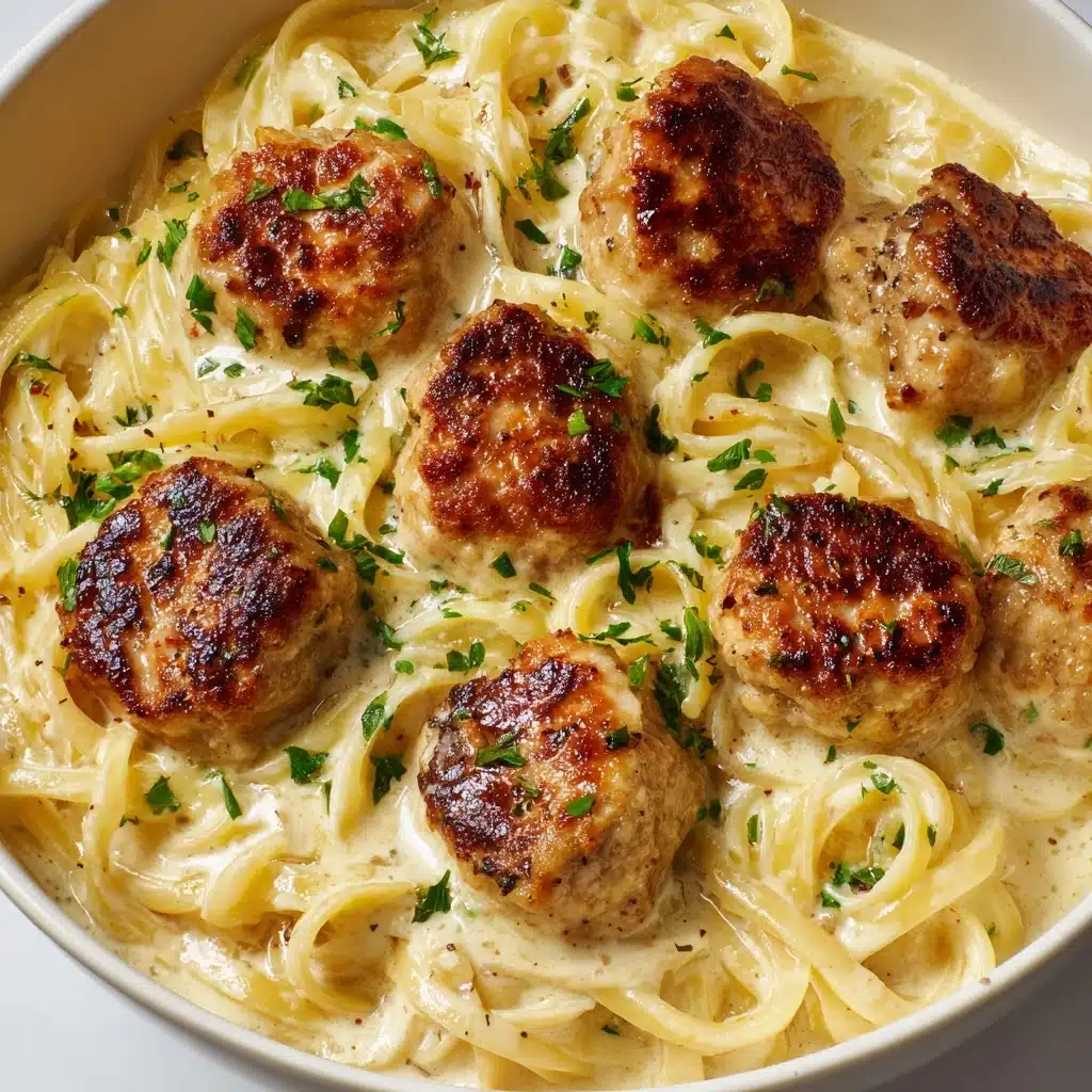 Garlic Butter Chicken Bites with Creamy Parmesan Pasta Recipe - Recipe Image