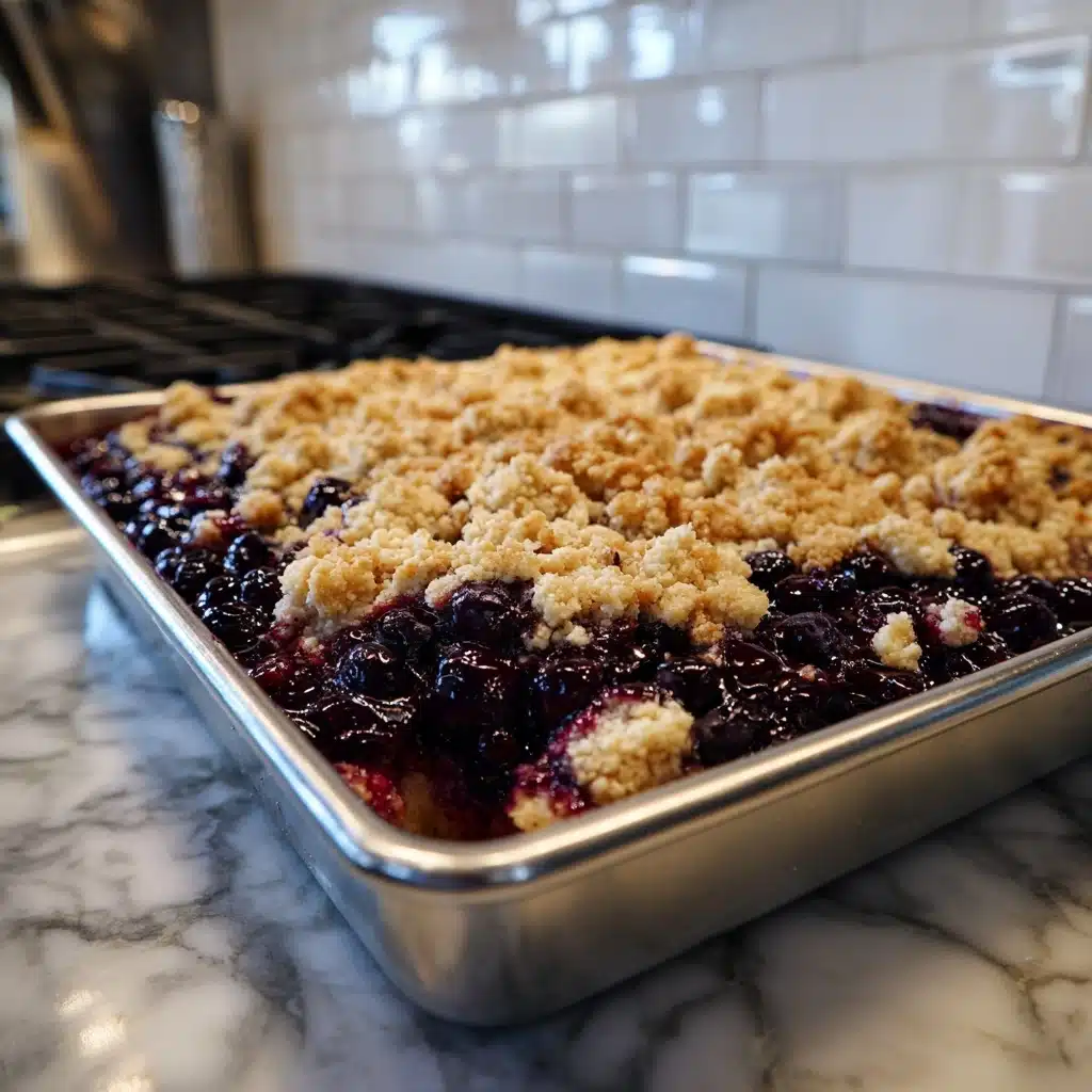 Blueberry Crisp Cheesecake Bars Recipe - Recipe Image