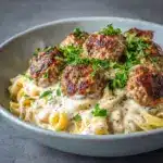 Lemon Garlic Chicken Meatballs Orzo Recipe