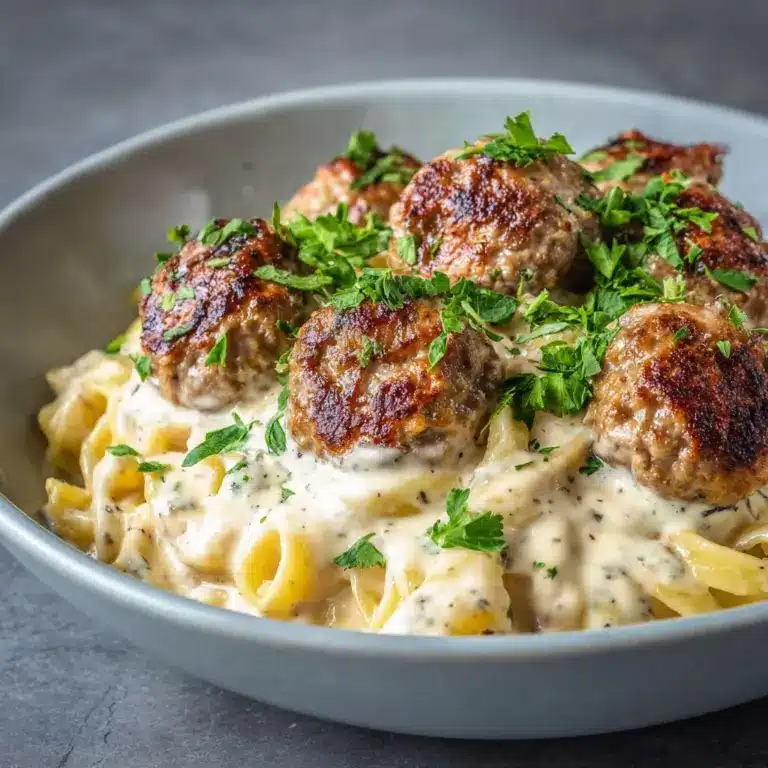 Lemon Garlic Chicken Meatballs Orzo Recipe