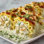 Chicken Alfredo Lasagna Rolls Recipe