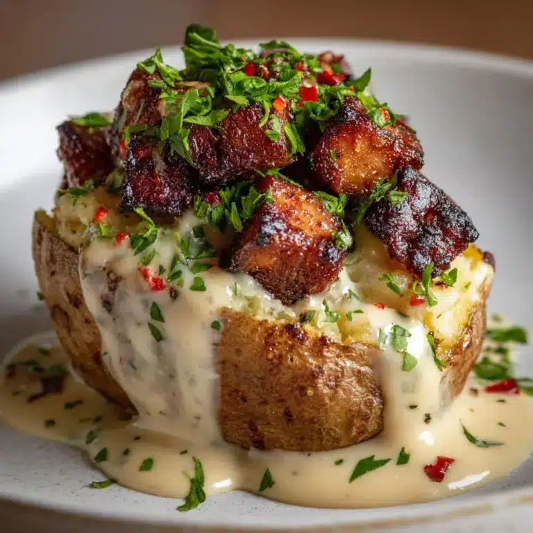 Loaded Baked Potato with Steak Bites Recipe