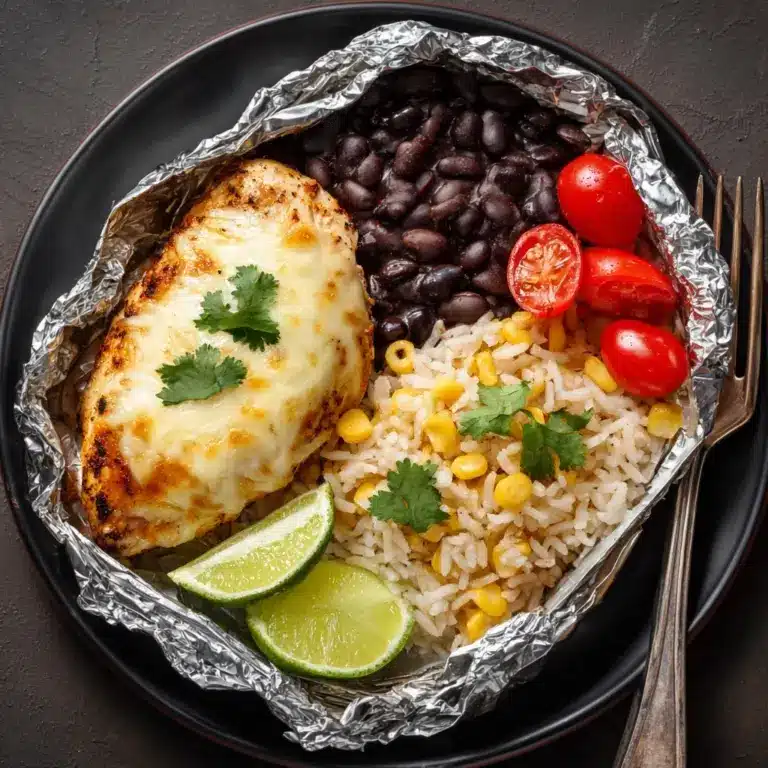 Fiesta Lime Chicken and Rice Foil Packs Recipe
