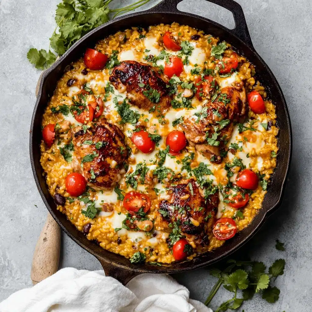 One-Pan Bold Honey BBQ Chicken Rice Recipe - Recipe Image