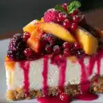 Summer Berry and Peach Cheesecake Recipe