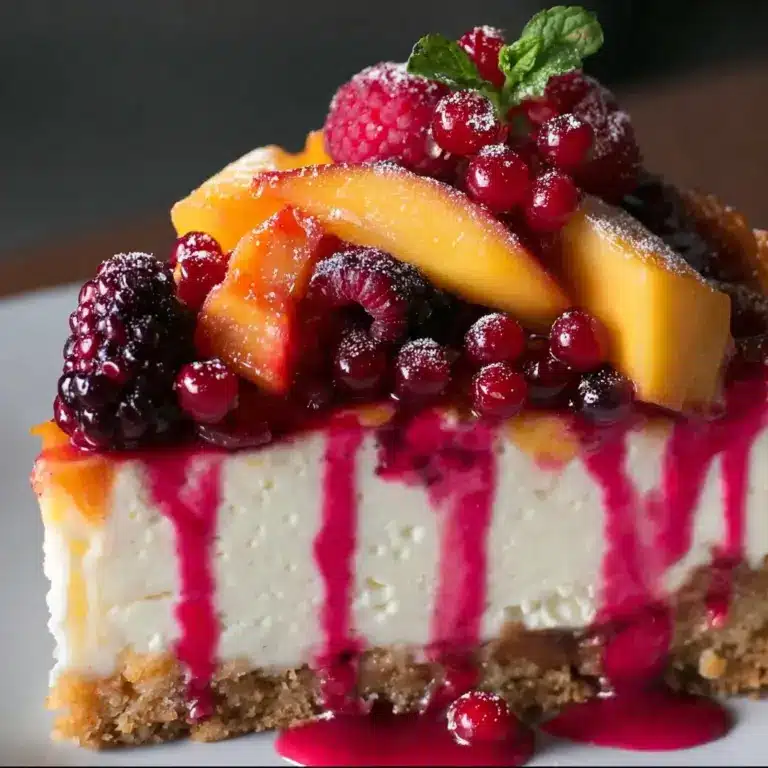 Summer Berry and Peach Cheesecake Recipe