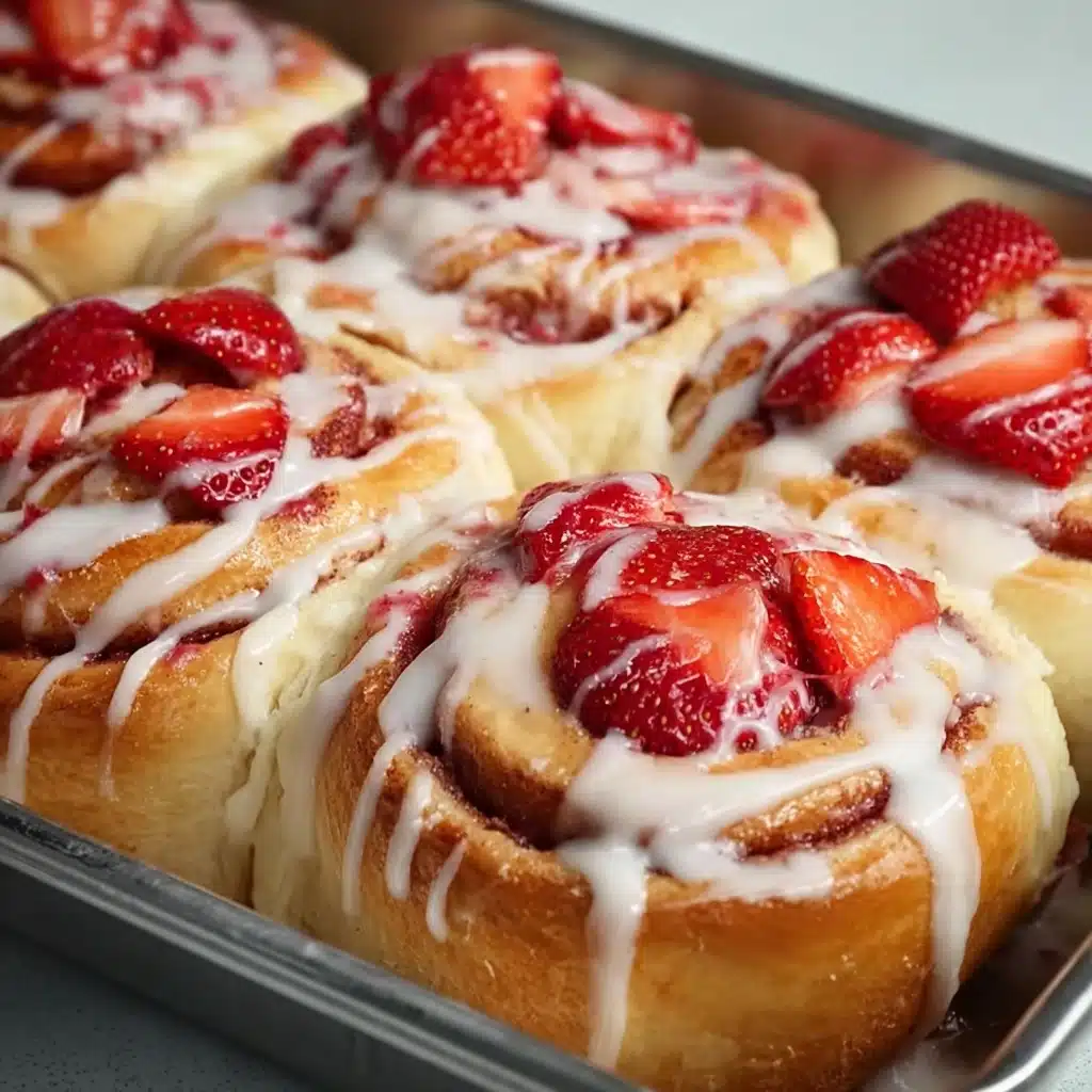 Strawberry Cheesecake Cinnabon Rolls Recipe - Recipe Image