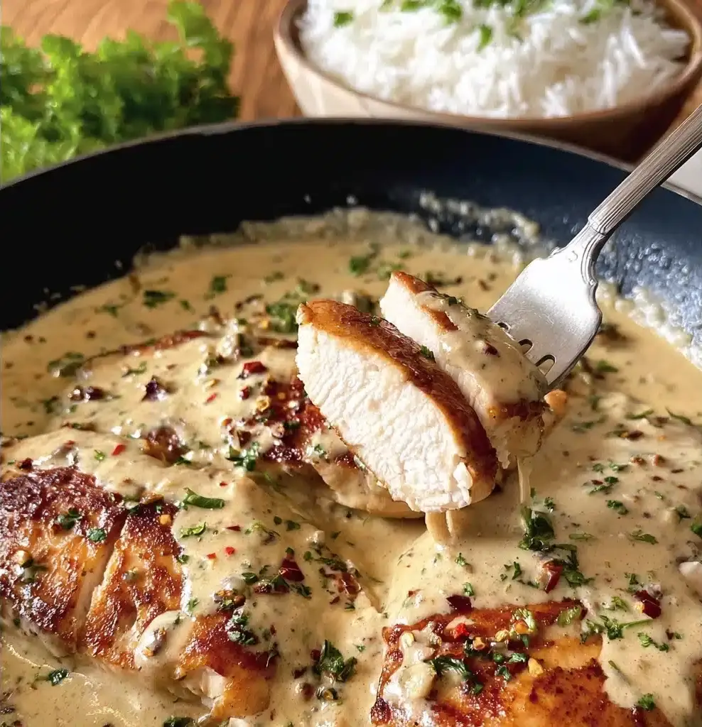 Creamy Garlic Smothered Chicken Recipe