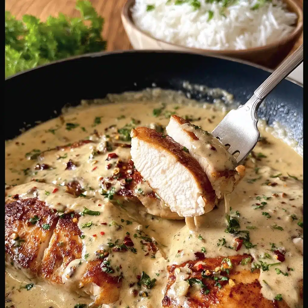 Creamy Garlic Smothered Chicken Recipe - Recipe Image