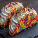 Fruity Pebbles Cheesecake Tacos Recipe
