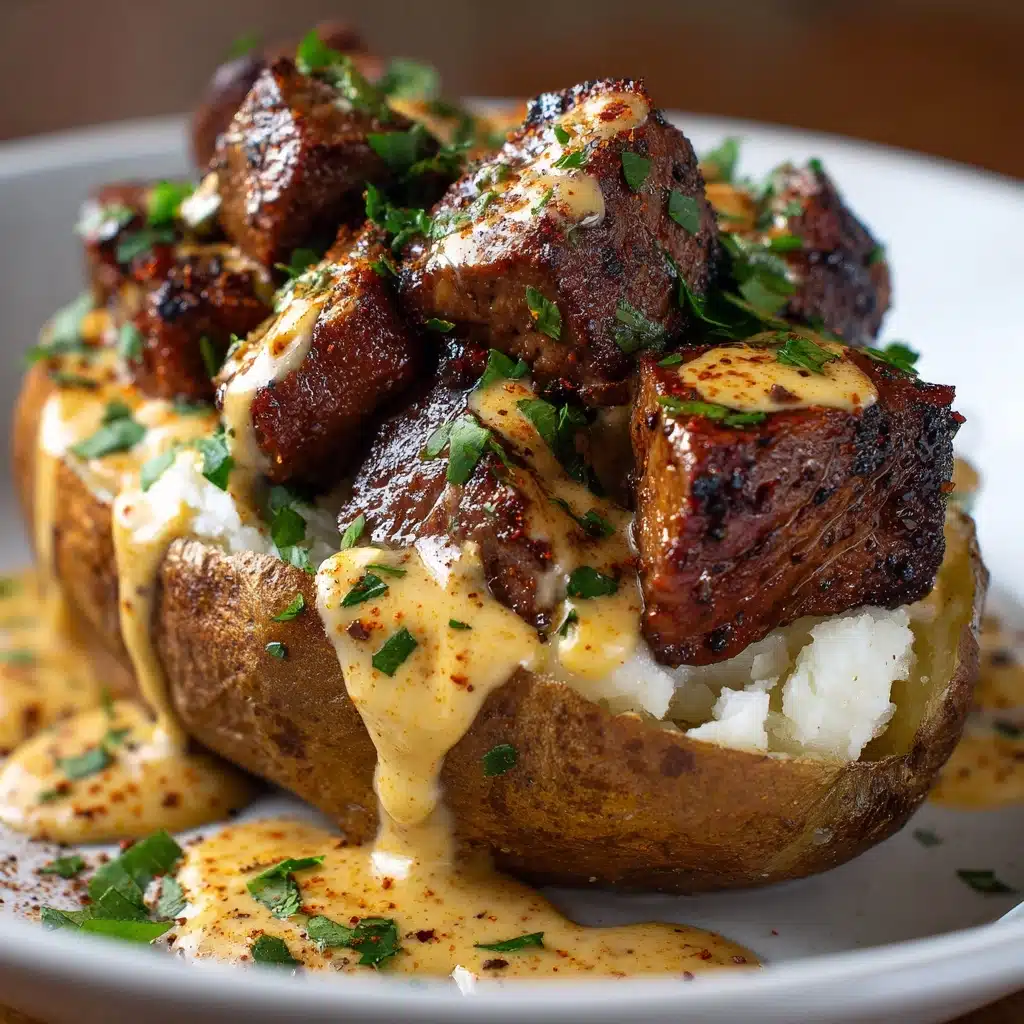 Loaded Baked Potato with Steak Bites Recipe - Recipe Image
