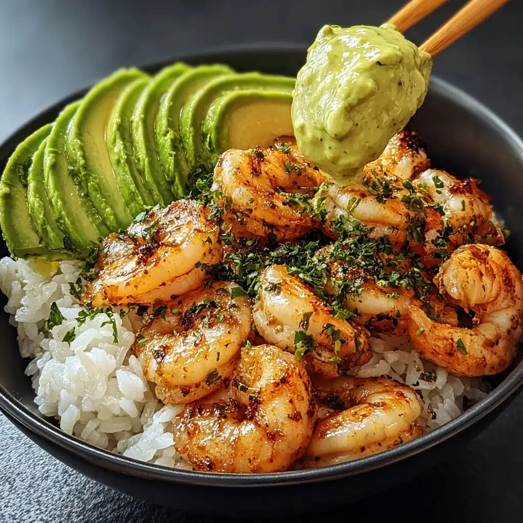 Spicy Shrimp and Avocado Rice Bowl Recipe - Recipe Image