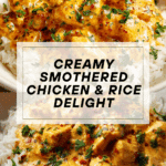 Creamy Smothered Chicken and Rice Recipe