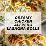Chicken Alfredo Lasagna Rolls Recipe