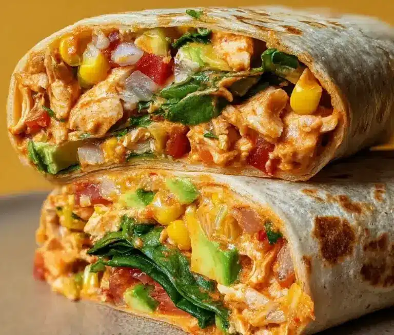 Crunchy Southwestern Chicken Wrap Recipe
