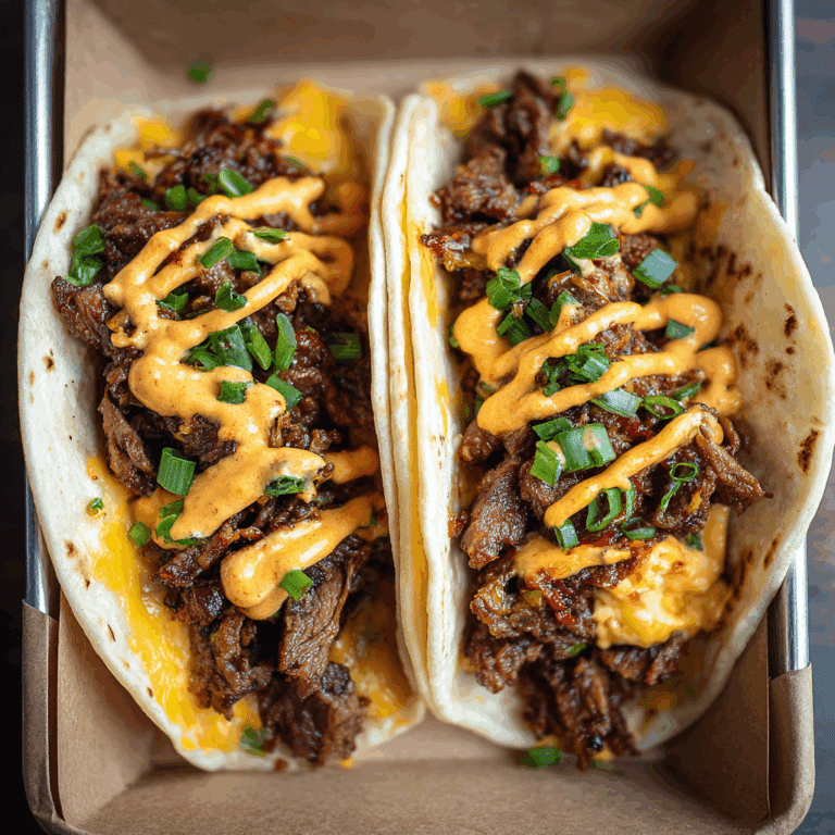 Garlic Butter Honey BBQ Tacos Recipe