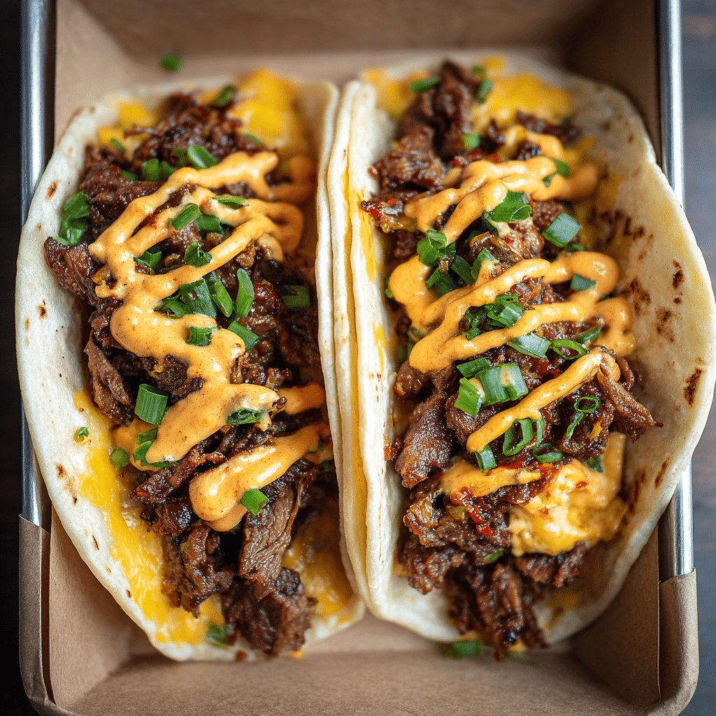 Garlic Butter Honey BBQ Tacos Recipe