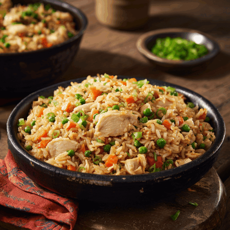 High Protein Crispy Garlic Chicken Fried Rice Recipe