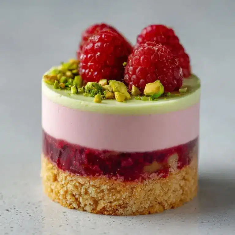 Raspberry Pistachio Mousse Cakes Recipe