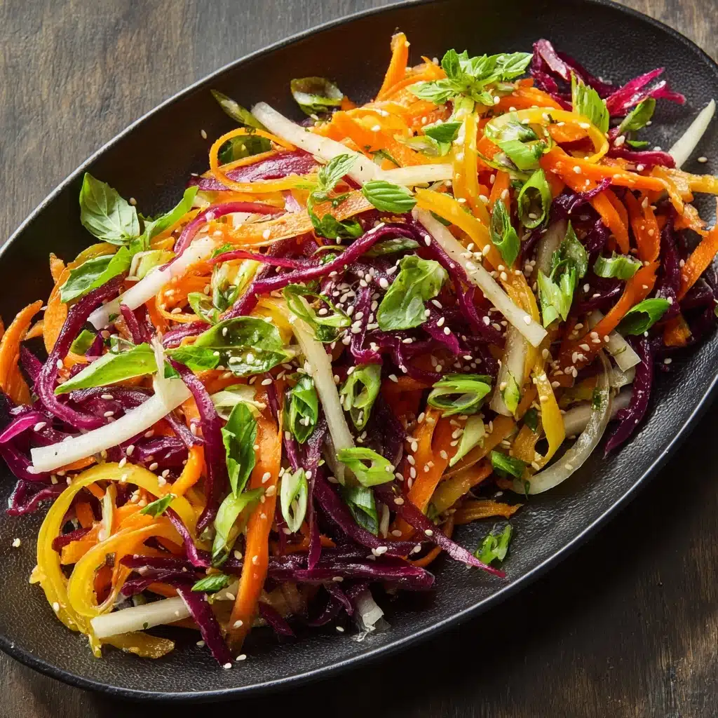 Shaved Rainbow Carrot Sesame Salad Recipe