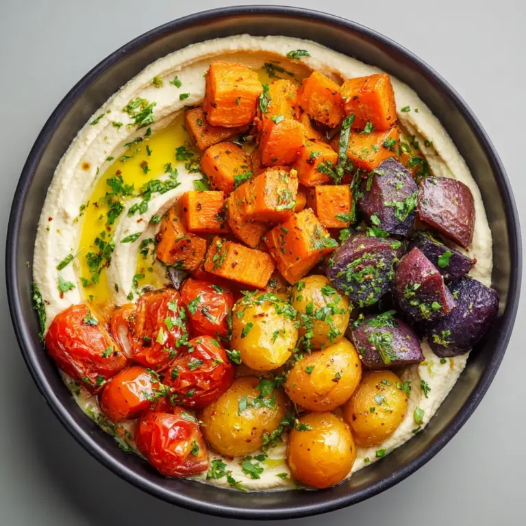 Roasted Veggie and Hummus Bowl: Perfect for Clean Eating Recipe