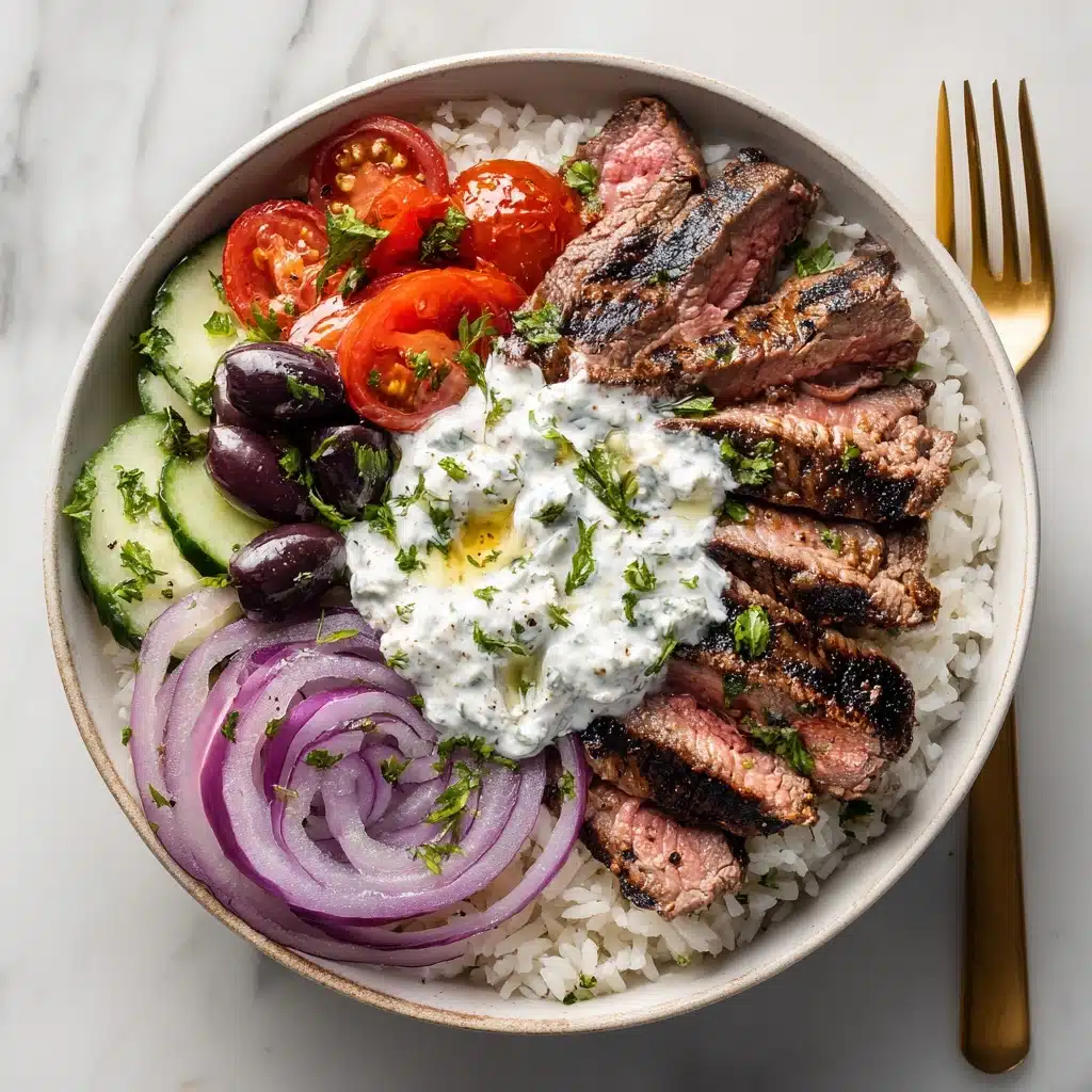 Quick & Easy Mediterranean Steak Bowl Recipe