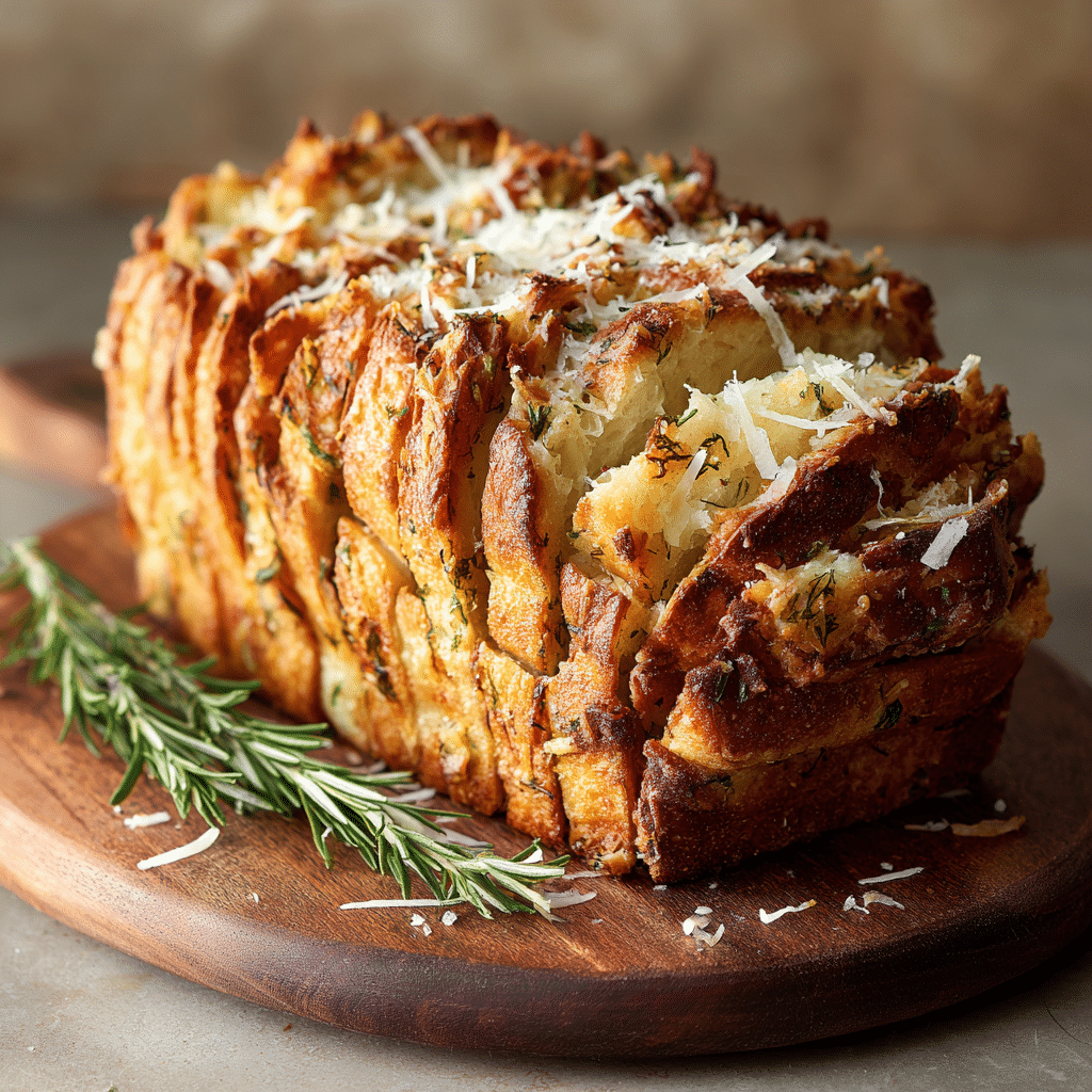 Rosemary Garlic Pull Apart Bread Recipe - Recipe Image