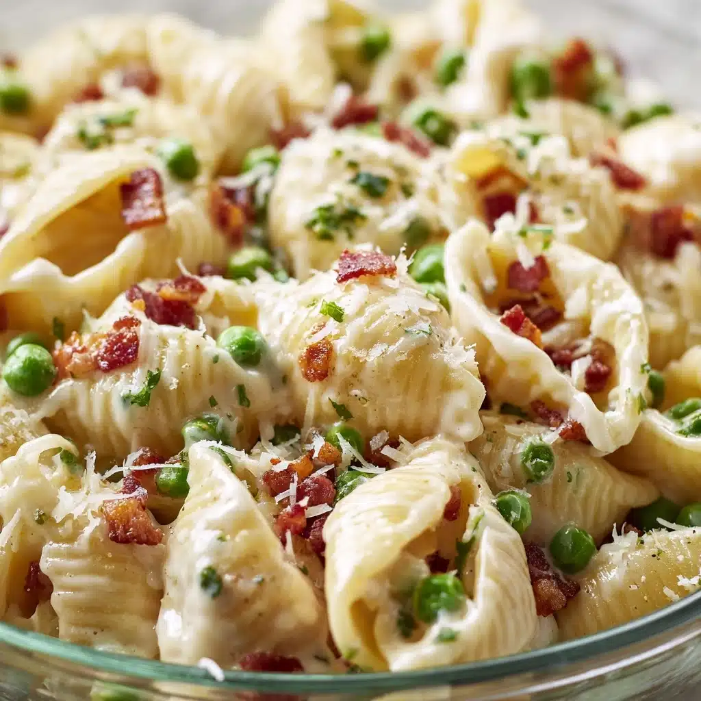 Creamy Pea and Bacon Pasta Salad Recipe - Recipe Image