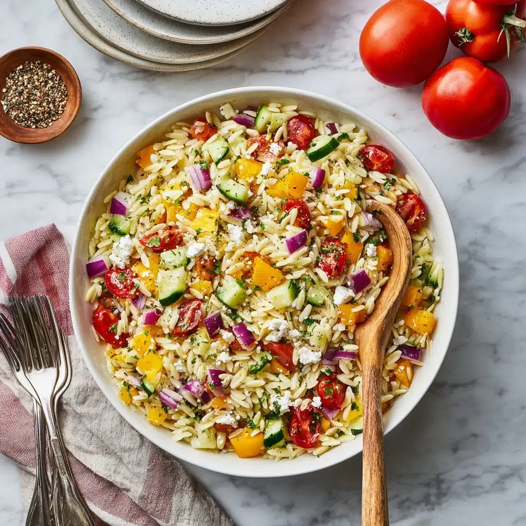 Rainbow Orzo Salad Recipe