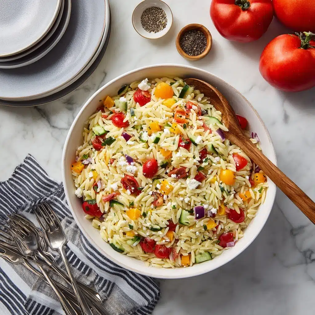 Rainbow Orzo Salad Recipe - Recipe Image
