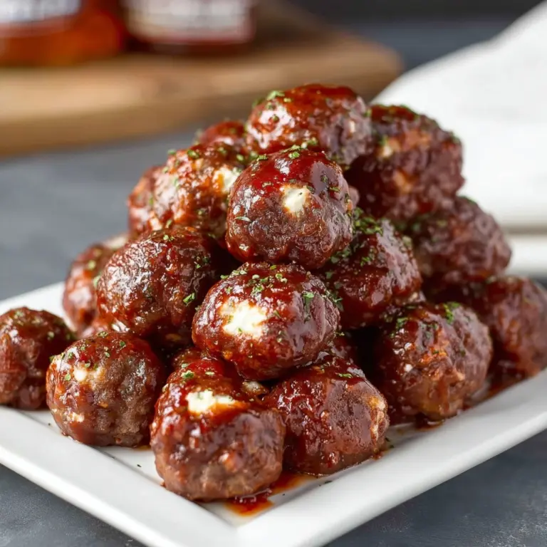 Smoked Cheese Stuffed Meatballs Recipe