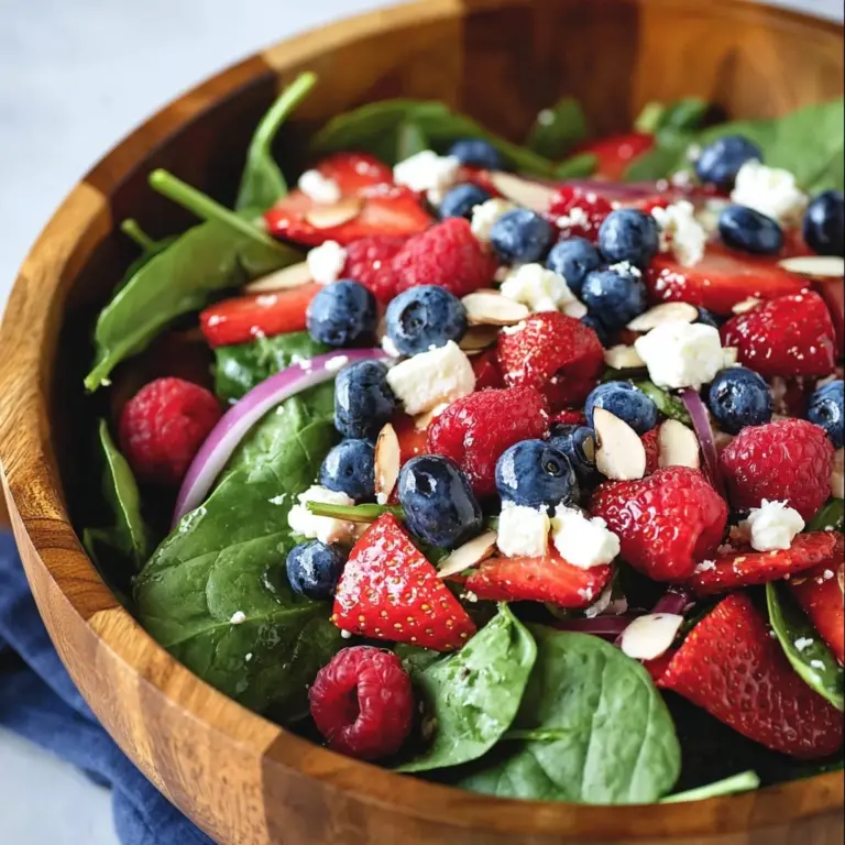 Spinach Berry Salad with Sweet Poppy Seed Dressing Recipe