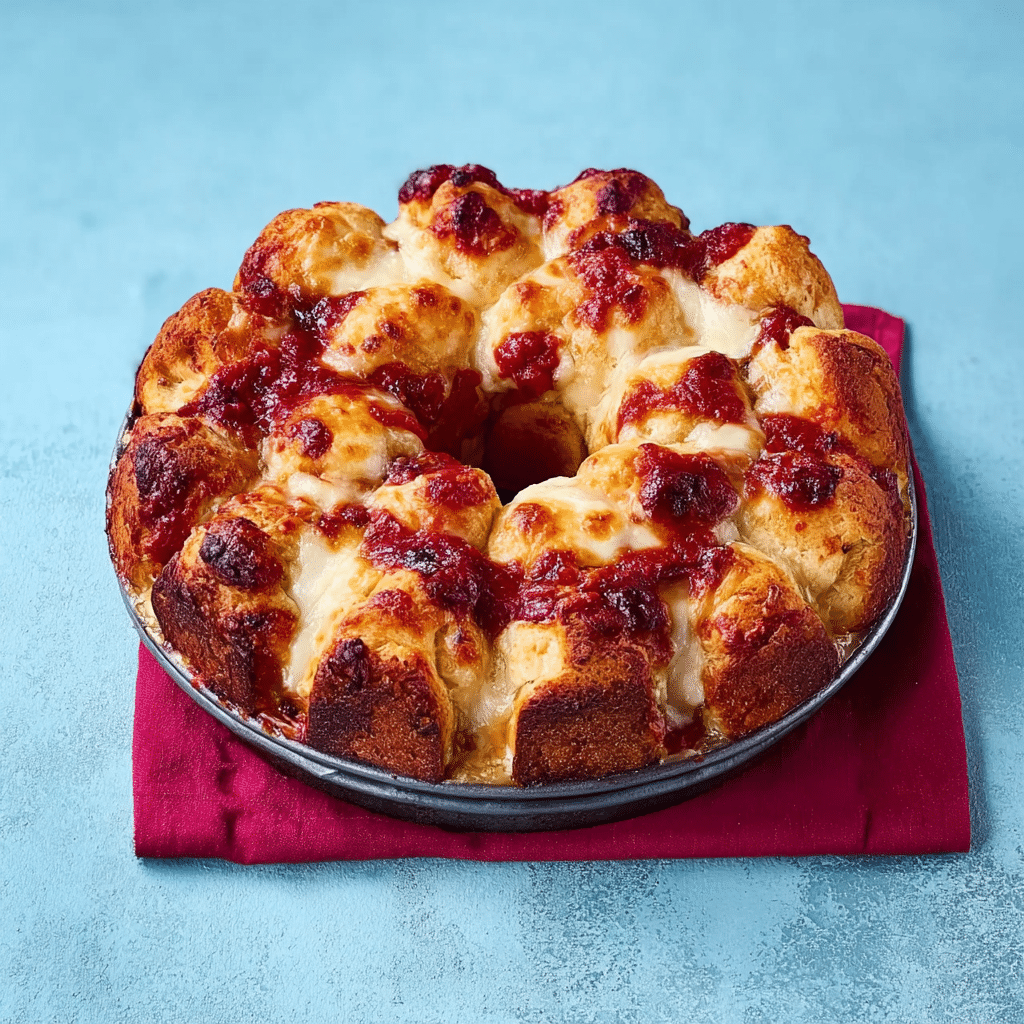 Cranberry and Brie Holiday Pull-Apart Bread Recipe - Recipe Image