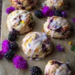 Earl Grey Blackberry Scones with Lemon Glaze Recipe