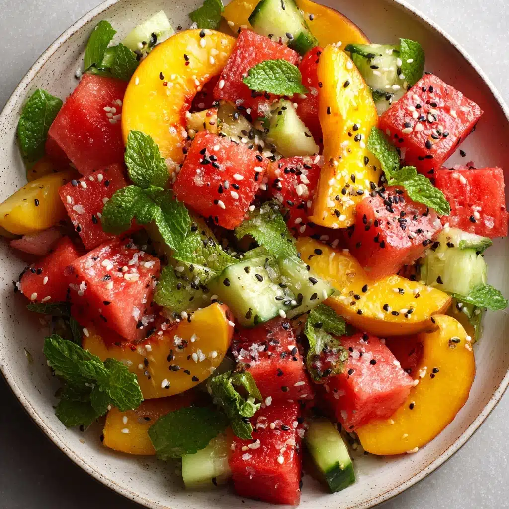 Summer Peach Watermelon Salad Recipe