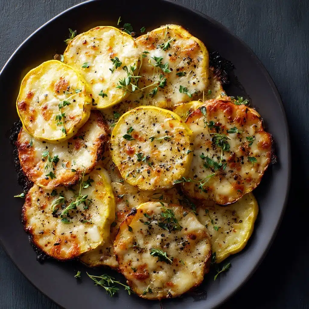 Crispy Baked Cheesy Squash Rounds Recipe