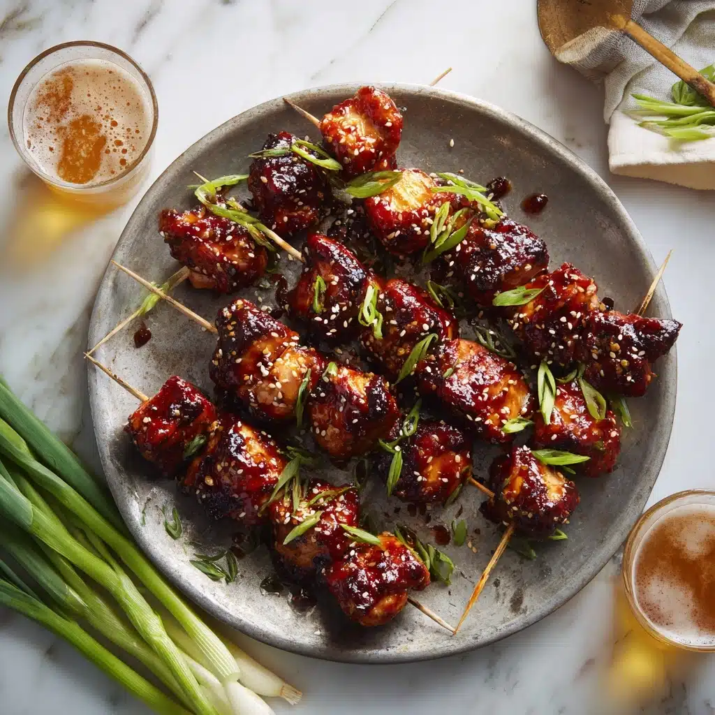 Honey Garlic Asian Chicken Kabobs Recipe