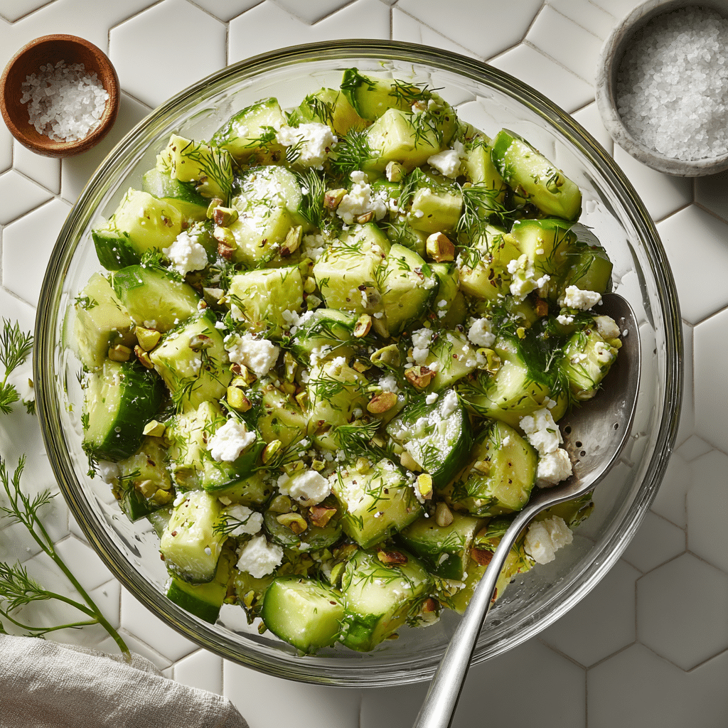 Smashed Cucumber Salad - With Feta and Dill Recipe - Recipe Image