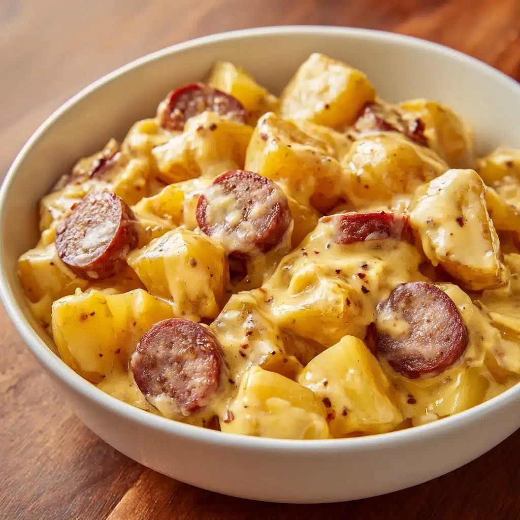 Slow Cooker Sausage and Potato Casserole Recipe - Recipe Image