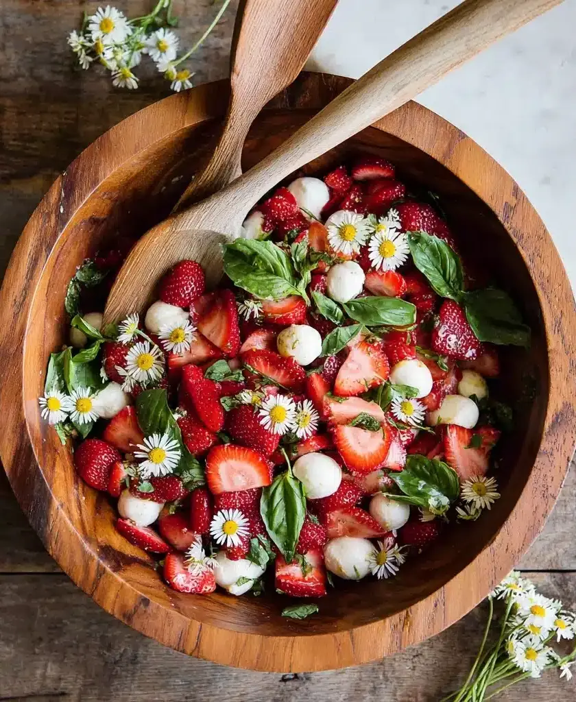 Summer Strawberry Caprese Salad Recipe