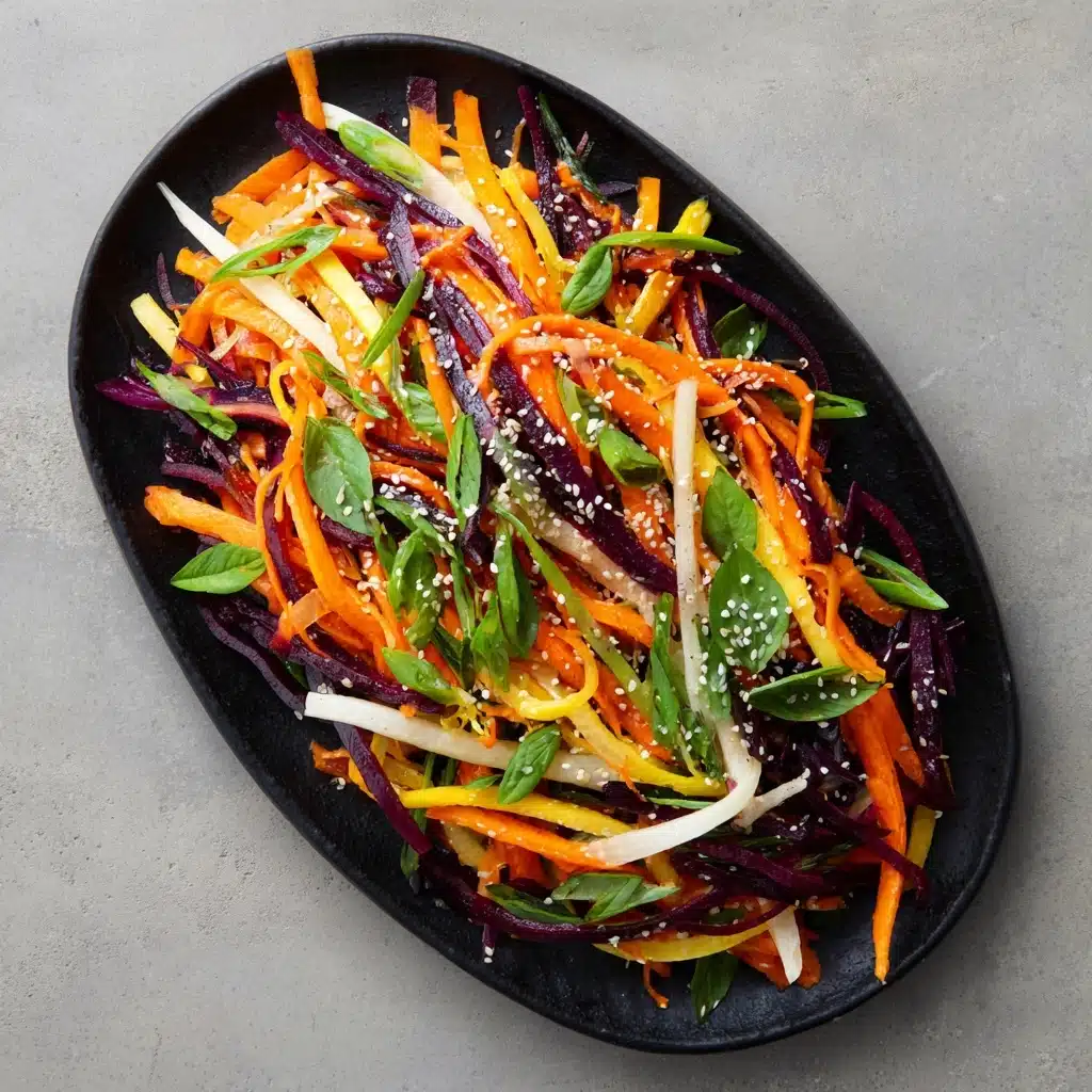 Shaved Rainbow Carrot Sesame Salad Recipe - Recipe Image