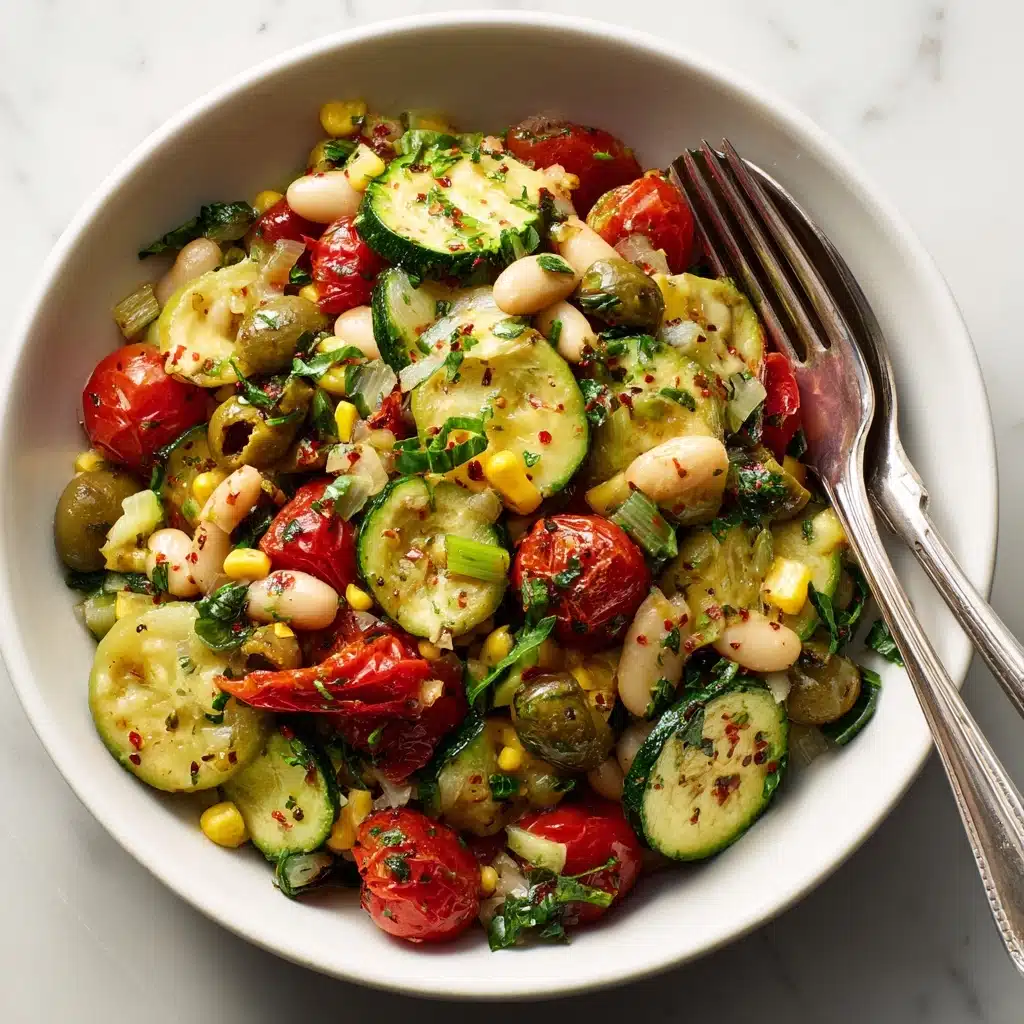 White bean salad with summer vegetables Recipe
