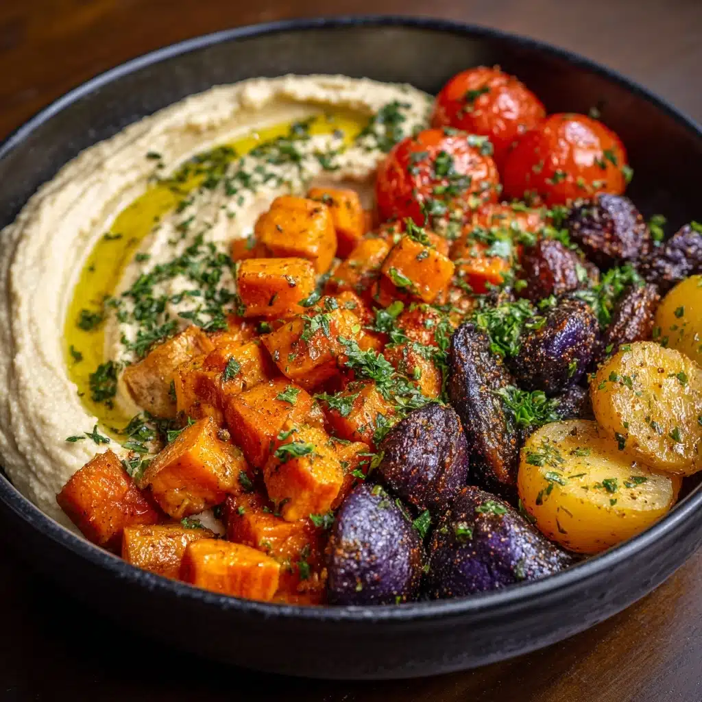 Roasted Veggie and Hummus Bowl: Perfect for Clean Eating Recipe - Recipe Image