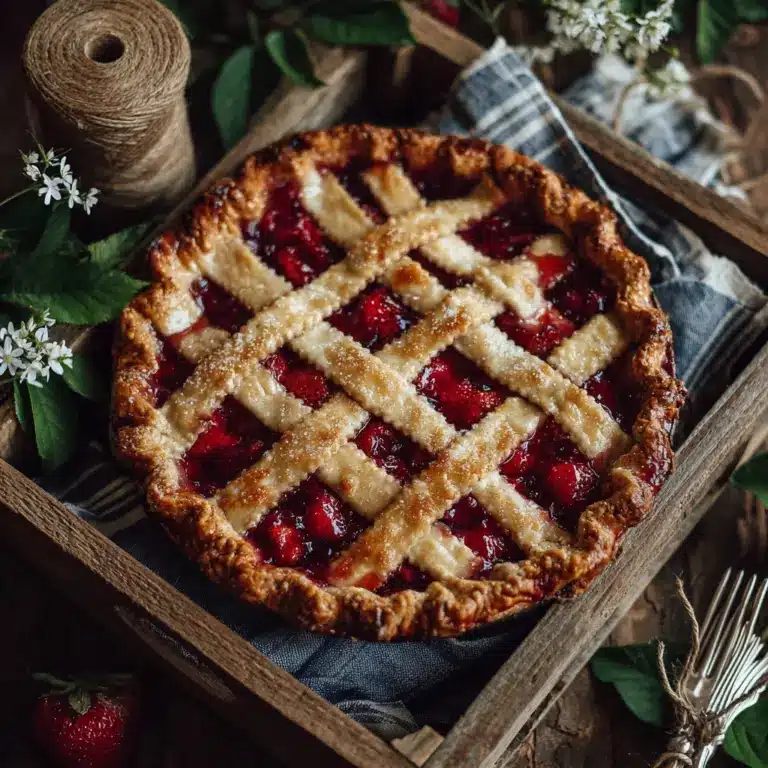 Raspberry and Peach Pie with White Chocolate Mascarpone Recipe
