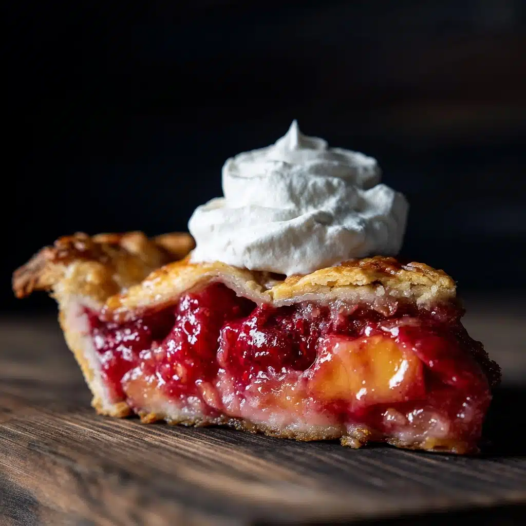 Raspberry and Peach Pie with White Chocolate Mascarpone Recipe - Recipe Image