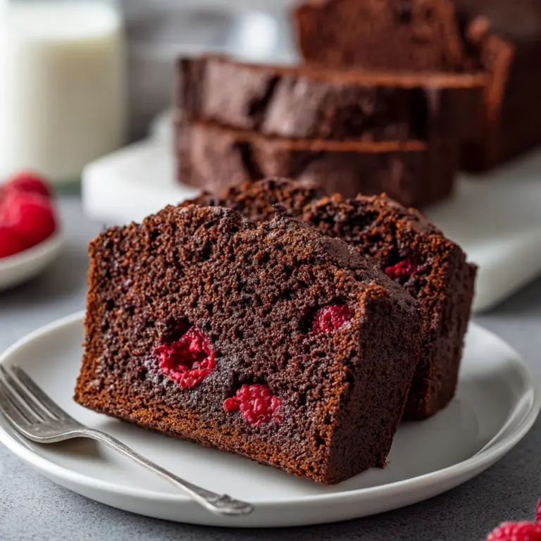 Dark Chocolate Raspberry Banana Bread Recipe