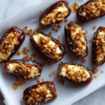 Mascarpone Stuffed Dates with Maple Drizzle Recipe