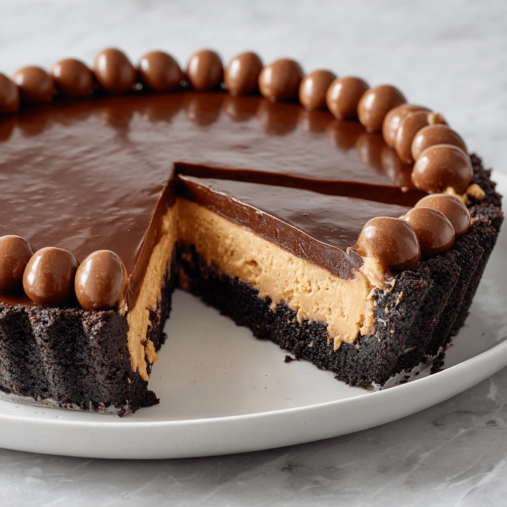 Giant Reese’s Peanut Butter Cup Pie Recipe - Recipe Image